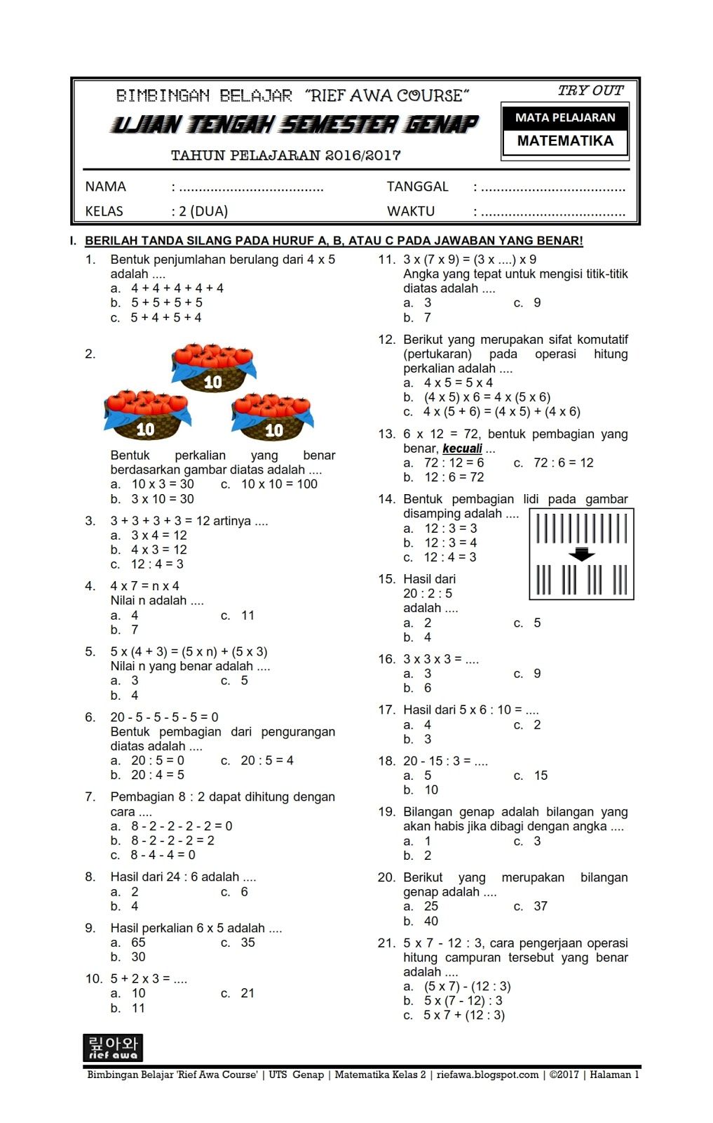 7 Rahasia Menguasai Soal Tematik Kelas 2 SD Semester 2 Kurikulum 2013 Agar Nilai Maksimal