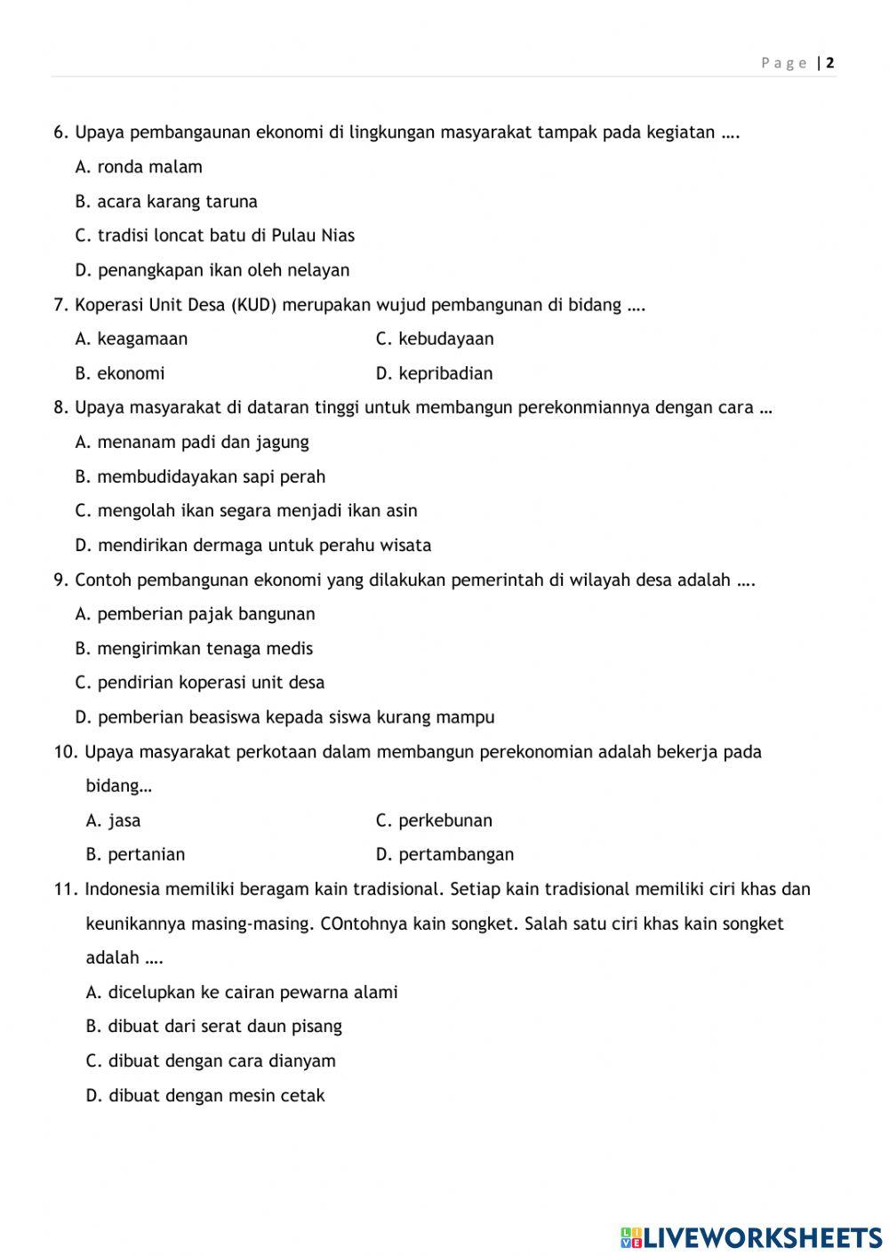 Ulangan Harian Free Interactive Worksheets 2280778 Ulangan Harian Free Interactive Worksheets 2280778