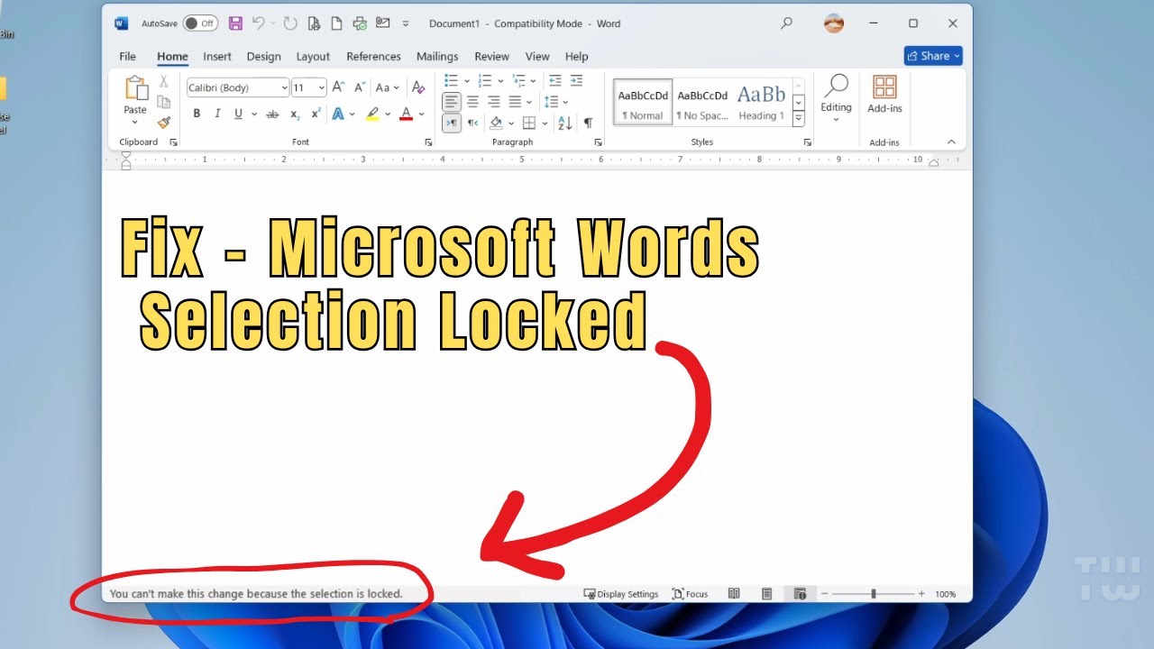 Ternyata Ini 3 Cara Membuka Selection Is Locked di Word yang Jarang Diketahui Orang Ternyata Ini 3 Cara Membuka Selection Is Locked di Word yang Jarang Diketahui Orang