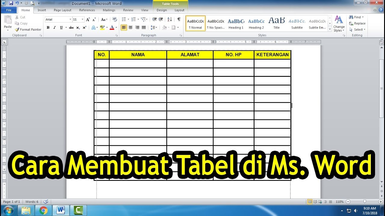 Ternyata Ini Cara Menengahkan Tulisan di Tabel Word yang Selama Ini Sering Salah Kaprah