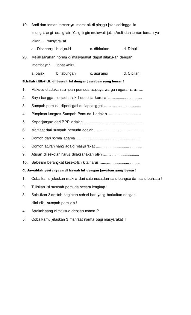 Ternyata Ini Soal UTS PKN Kelas 3 Semester 1 dan Kunci Jawaban yang Paling Sering Keluar
