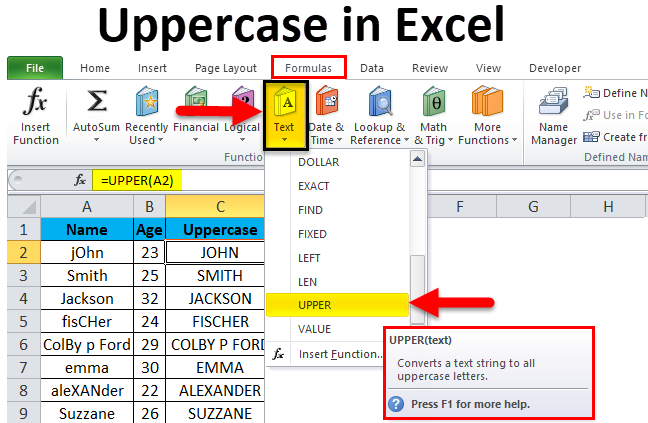 cara capitalize each word di excel