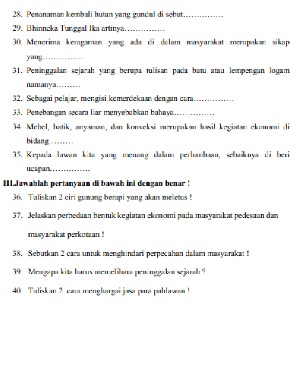 Kumpulan Soal Uas Ips Kelas 6 Sd Semester Ganjil - Ruang Soal