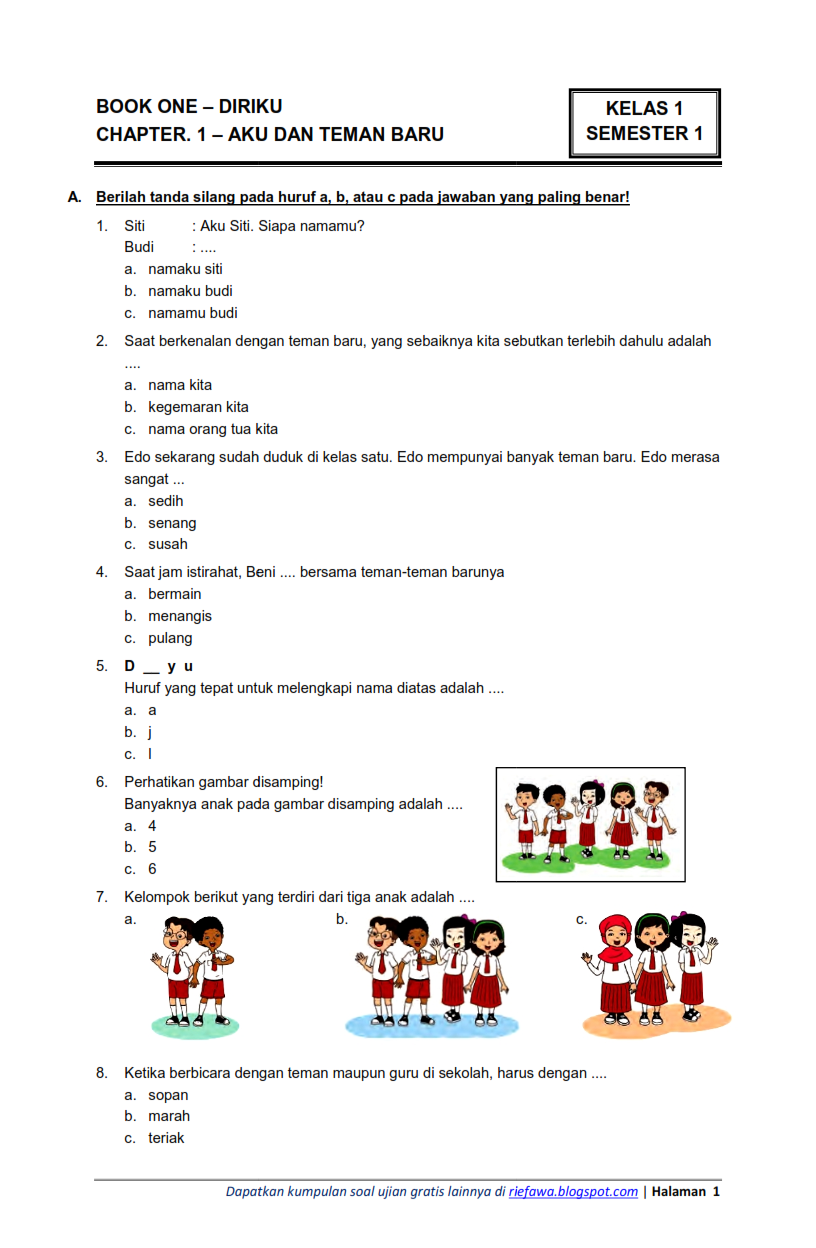 Akhirnya Tersedia 45 Contoh Soal UTS Kelas 3 SD Tema 2 SBdP Lengkap Kunci Jawaban