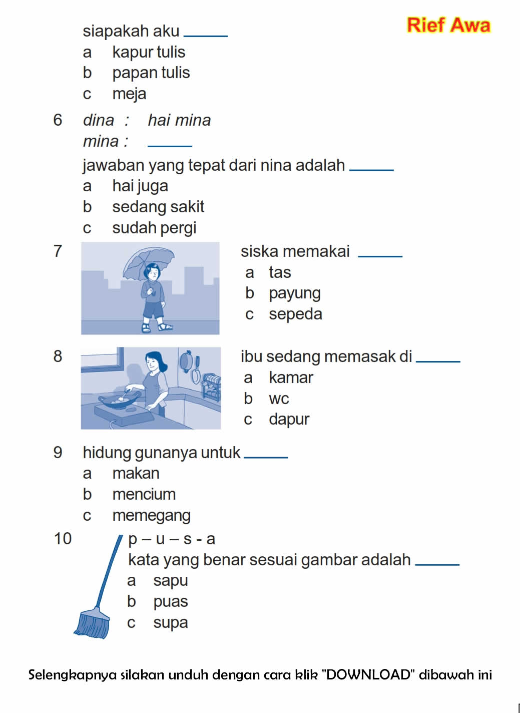 Kunci Jawaban Soal UAS Bahasa Indonesia Kelas 1 yang Paling Dicari, Ternyata Ada di Sini! Kunci Jawaban Soal UAS Bahasa Indonesia Kelas 1 yang Paling Dicari, Ternyata Ada di Sini!
