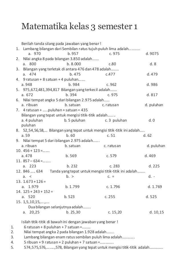 5 Tips Rice Cooker 1 Orang Bikin Anak SD Semangat contoh soal uts kelas 3 sd matematika