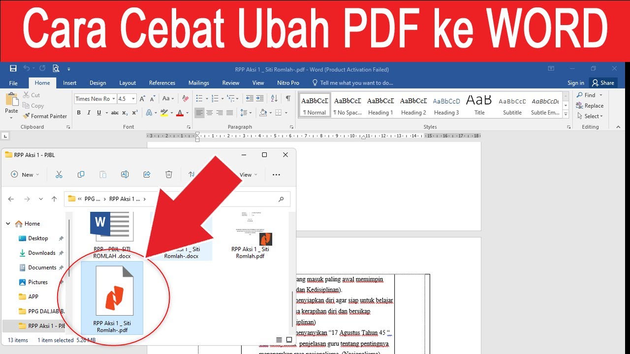 Mudah Cara Ubah PDF ke Word Lengkap - LKomBis Mudah Cara Ubah PDF ke Word Lengkap - LKomBis