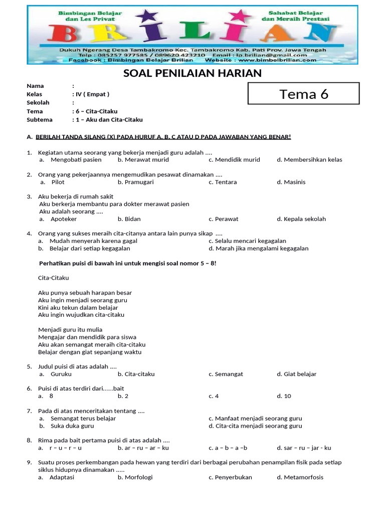 Terbukti Efektif! 5 Cara Cepat Kuasai Latihan Soal Subtema 1 Tema 6 Kelas 4 Sebelum Ujian