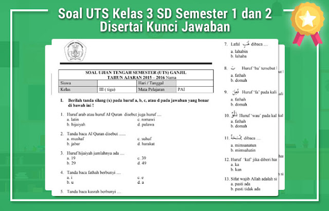 Ternyata Ini Dia Kumpulan Contoh Soal UTS Kelas 3 SD Semester 1 yang Wajib Dilatihkan ke Anak Sebelum Terlambat Ternyata Ini Dia Kumpulan Contoh Soal UTS Kelas 3 SD Semester 1 yang Wajib Dilatihkan ke Anak Sebelum Terlambat
