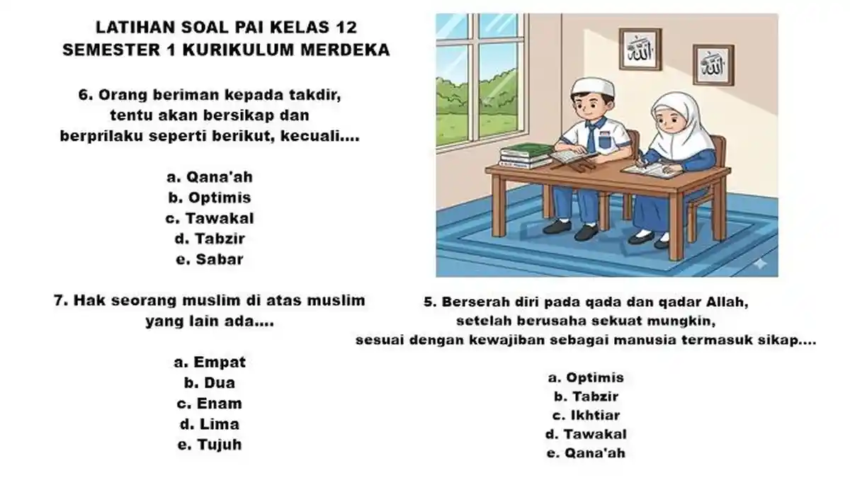 contoh soal pai kelas 12 semester 1 kurikulum 2013