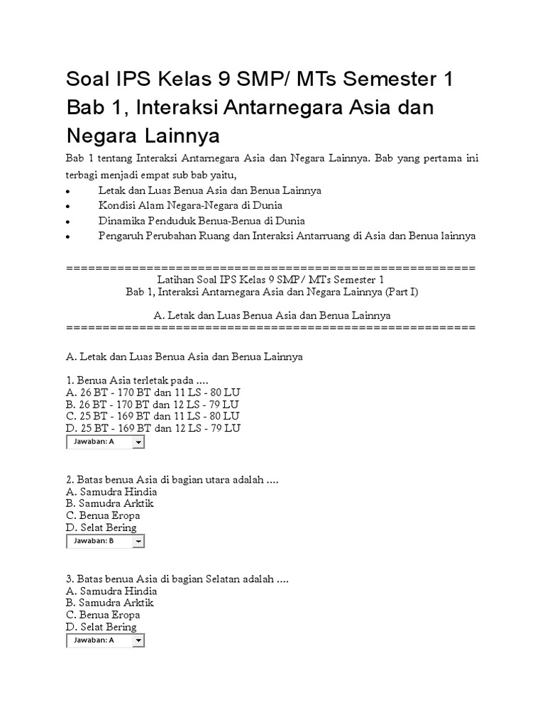 Contoh Soal HOTS IPS SMP Kelas 9 Semester 1 dari LKBN ANTARA, Wajib Tahu Sekarang Contoh Soal HOTS IPS SMP Kelas 9 Semester 1 dari LKBN ANTARA, Wajib Tahu Sekarang