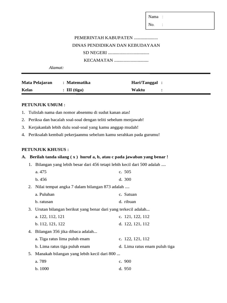Rahasia Cepat Jawab Soal Soal Matematika SD Kelas 3 Agar Anak Jadi Juara Kelas Rahasia Cepat Jawab Soal Soal Matematika SD Kelas 3 Agar Anak Jadi Juara Kelas