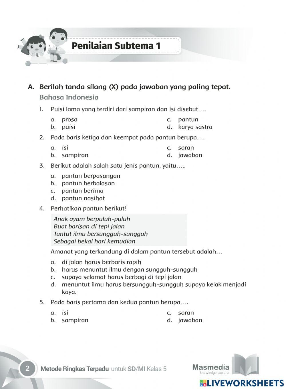Rahasia Jawaban Soal Tema 4 Subtema 1 Kelas 5 Agar Nilai Ujian Langsung Melejit