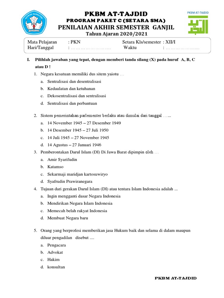 Rahasia Lulus Ujian dengan Latihan Soal PKN Kelas 12 Semester 2 yang Wajib Kamu Coba Rahasia Lulus Ujian dengan Latihan Soal PKN Kelas 12 Semester 2 yang Wajib Kamu Coba