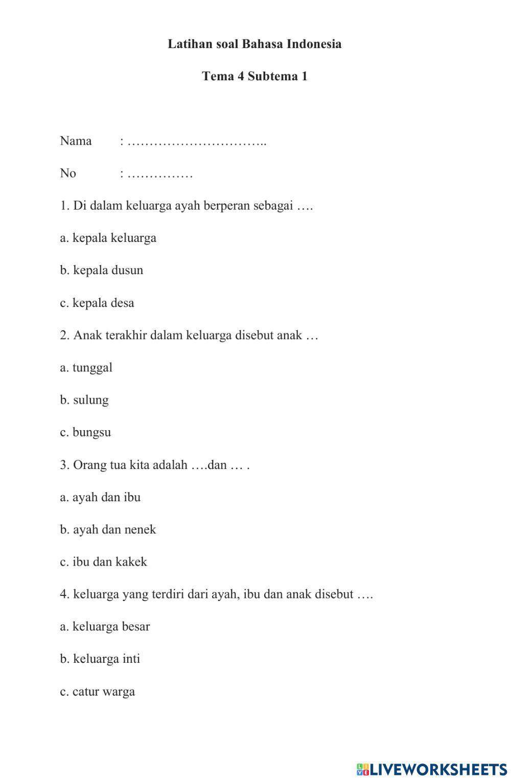 Rahasia Skor Tinggi Lulus Soal Tema 4 Subtema 1 Kelas 4 SD yang Wajib Kamu Tahu