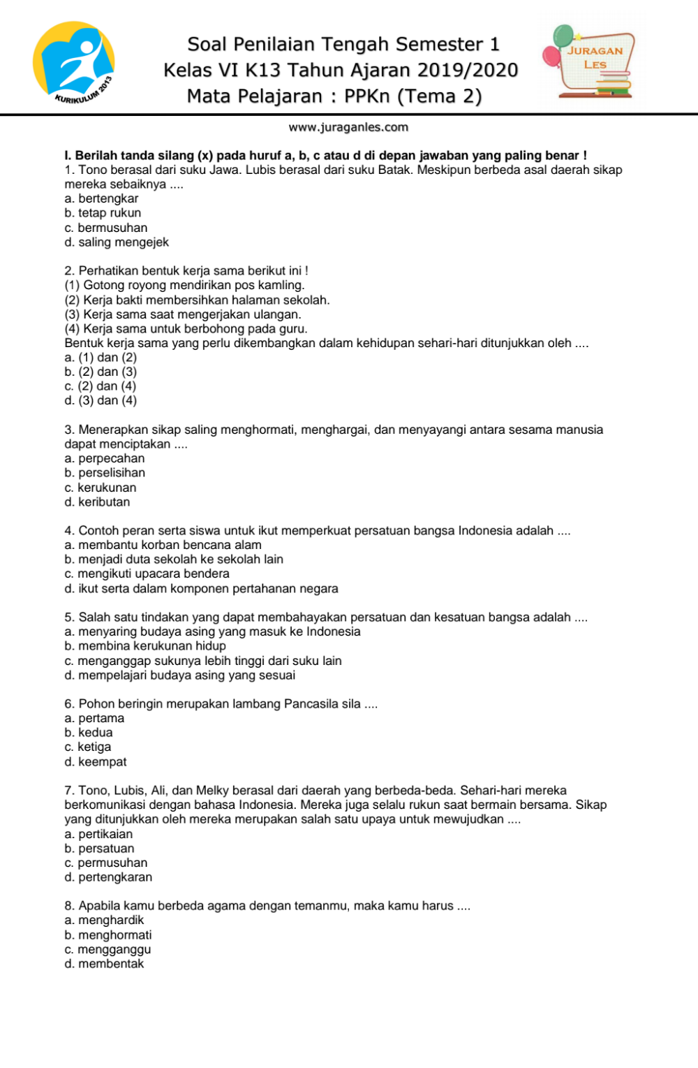 Wah Ternyata Ini Rahasia Lulus Latihan Soal PKN Kelas 6 SD Bab 2 Dengan Nilai Sempurna Wah Ternyata Ini Rahasia Lulus Latihan Soal PKN Kelas 6 SD Bab 2 Dengan Nilai Sempurna