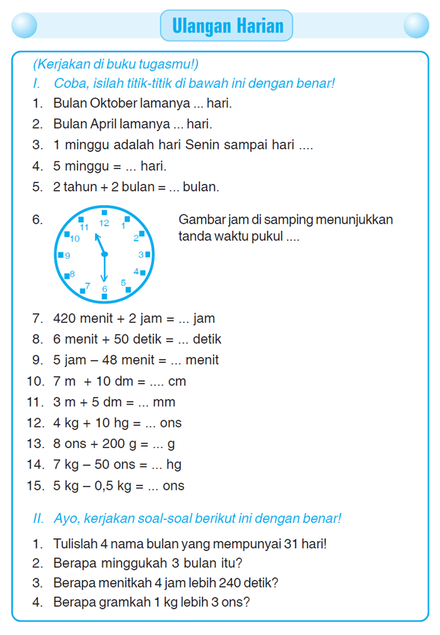 Wajib Tahu! Kumpulan soal soal matematika kelas 3 sd tentang waktu Paling Akurat