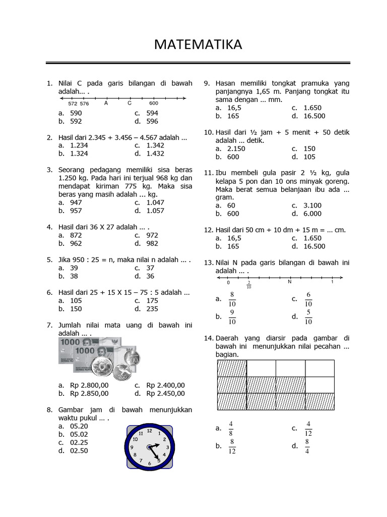 Wajib Tahu Rahasia Jawab Cepat Soal Soal Lomba Matematika Kelas 3 SD Agar Juara