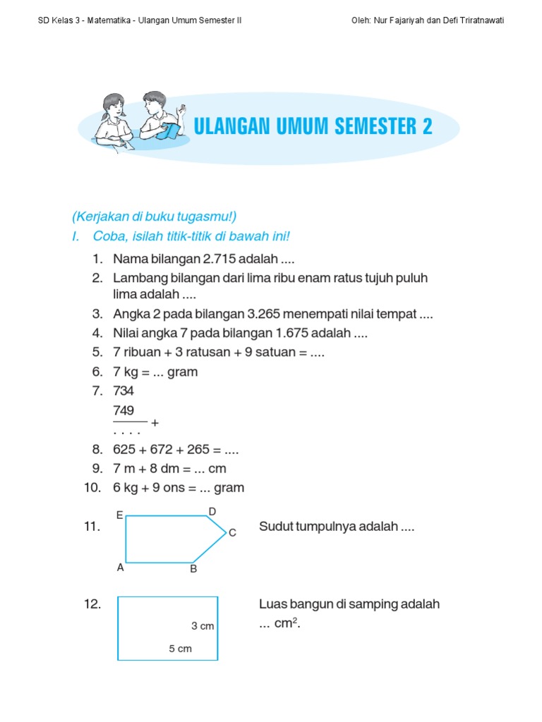 Wajib Tahu! Rahasia Menjawab soal soal matematika sd kelas 3 semester 2 dengan Cepat Wajib Tahu! Rahasia Menjawab soal soal matematika sd kelas 3 semester 2 dengan Cepat